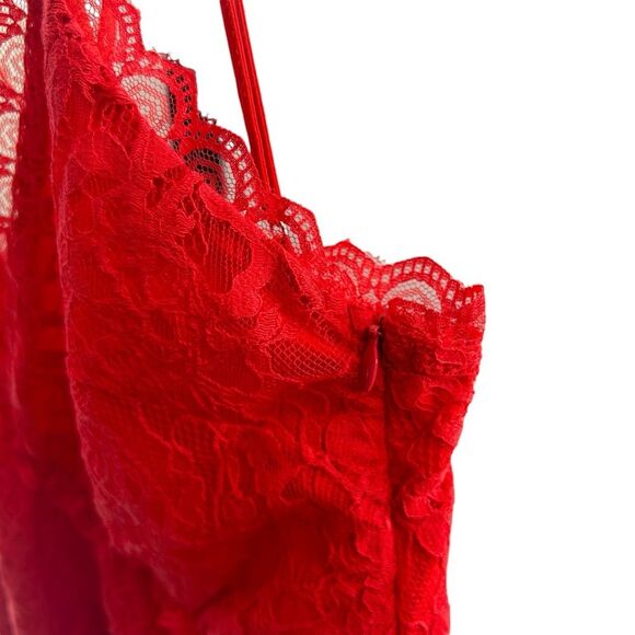 Lovers & Friends Women’s M Levesque Lace Mini Dress Red Romantic Cocktail New - Picture 10 of 10